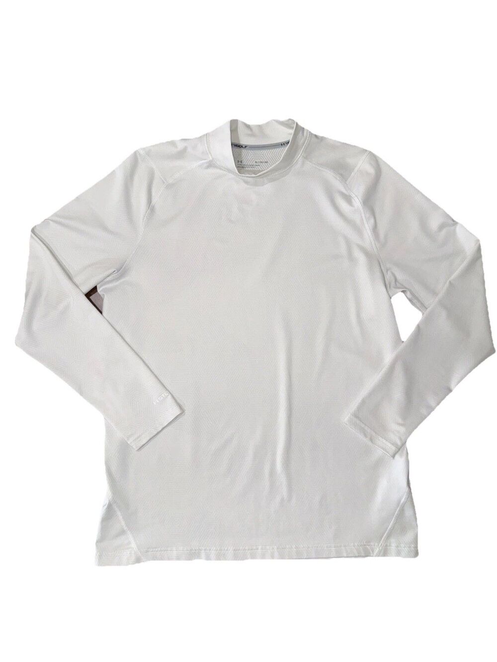 Under Armour Storm Golf White Long Sleeve Pullover Performance Shirt XL Stretch